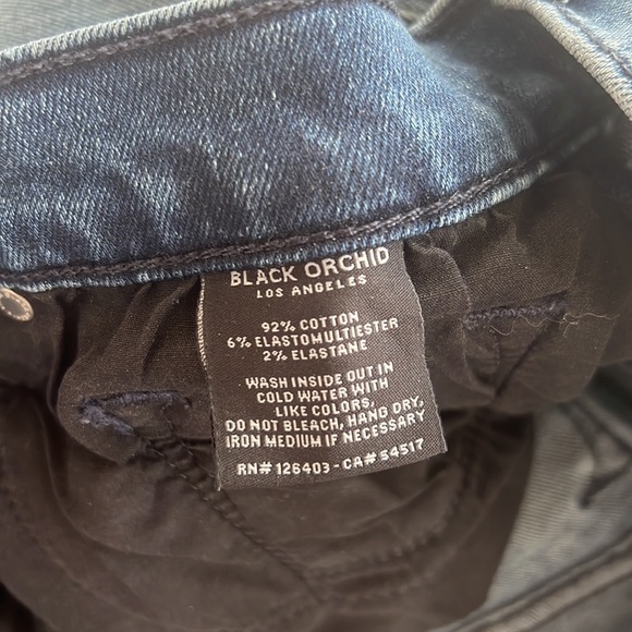 Black Orchid Los Angeles skinny zipper ankle jeans size 28 - Picture 10 of 10